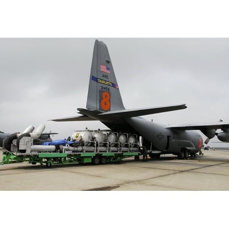 Airborne Flight - LAMINATED POSTER 080623-F-7564C-071 Flight line personnel prepare to insert a Modular Airborne FireFighting System un Poster Print 24 x 36