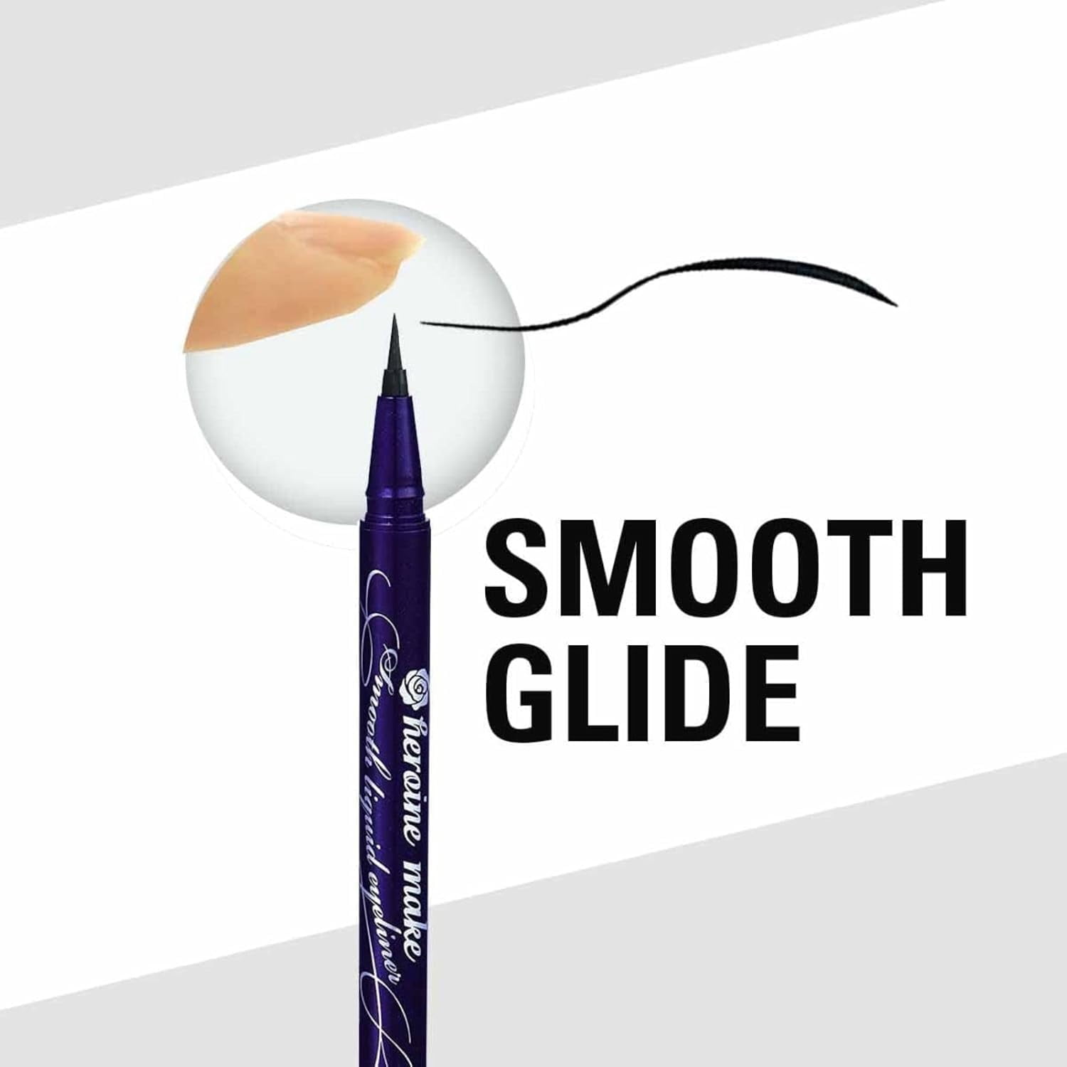 Kiss Me Heroine Make Smooth Liquid Eyeliner, #01 Jet Black, 0.01 oz 2 Pack