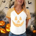 thumbnail image 7 of Godom Womens Halloween T-Shirt Funny Short Sleeve V Neck Graphic Tees Tops, 7 of 7