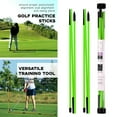 thumbnail image 3 of 2Pack Golf Alignment Rods Golf Swing Trainer Sticks Golf Swing golf Training Equipment Green, 3 of 9