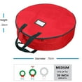 thumbnail image 4 of bedienty Wreath Storage Bag Christmas Ornament Xmas Decor Container Storage Wreath B Red, 4 of 6