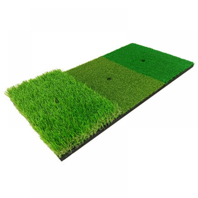 12x24”Golf Hitting Mat Indoor Outdoor Tri-Turf Golf Mat with Tees Hole Practice Golf Mat Protable Golf Training Aids