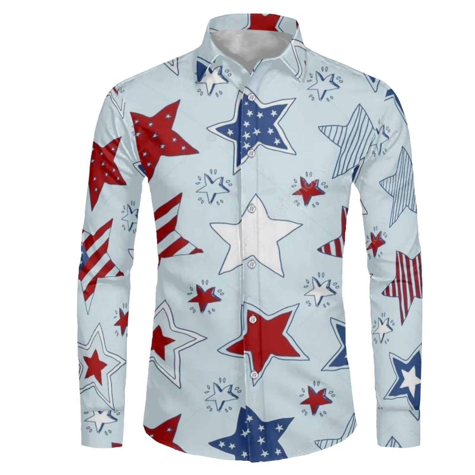 mens dress shirt with stars