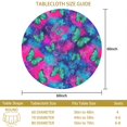 thumbnail image 3 of Butterfly and Teal Pink Pattern Round Tablecloth 60"x60", Wrinkle Resistant Wipeable Table Cover for Kitchen Dining Room Picnic Patio and Party, 3 of 6