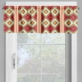 thumbnail image 2 of Ambesonne Boho Window Valance, Oriental Turkish Geometric, 54" X 18", Vermilion and Multicolor, 2 of 5
