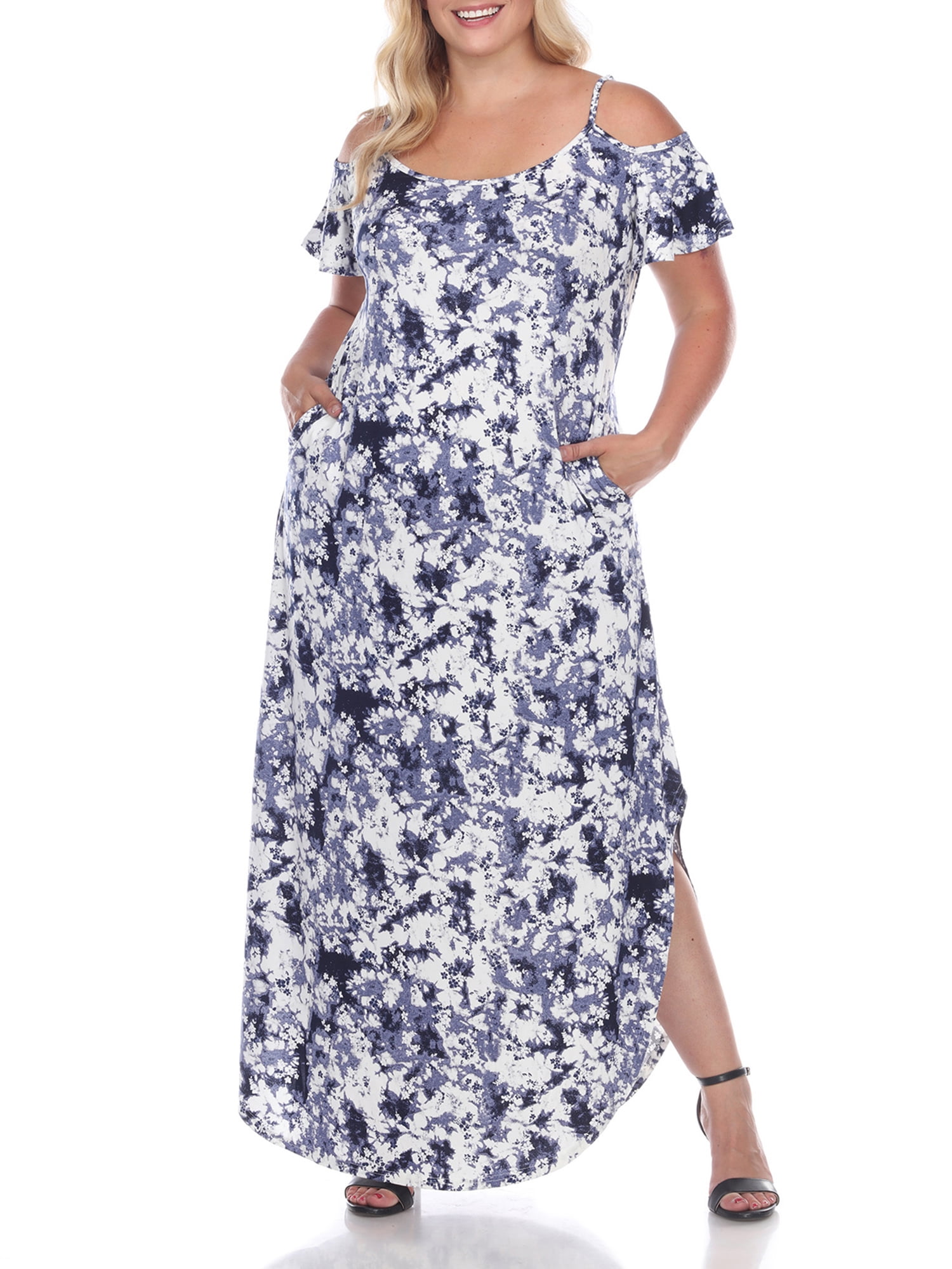 white mark maxi dress