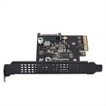 thumbnail image 3 of Tarjeta de Expansión USB-C 3.2 Gen 2x2 PCI-e Gen 3 X4 Type-C Chipset ASMedia ASM3242 de 20 Gbps con Alimentación de 15 Pines, 3 of 5