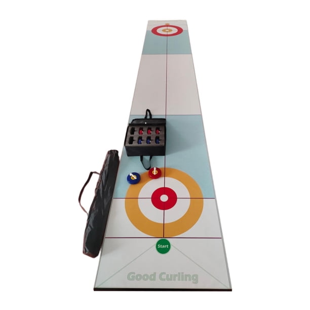 Juego de para fiestas en interiores con bolsa de transporte para niños, niñas y adultos. Entretenimiento fácil de instalar. Tapete portátil. Piedras azules y rojas