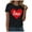 Black-F, variant on enyan Valentine's Day Tshirt Women T-Shirts for Women - Short Sleeve Basic Tees Soft Crew Neck Trendy Summer Tops for Casual Outfits 2026,Black,XXL
