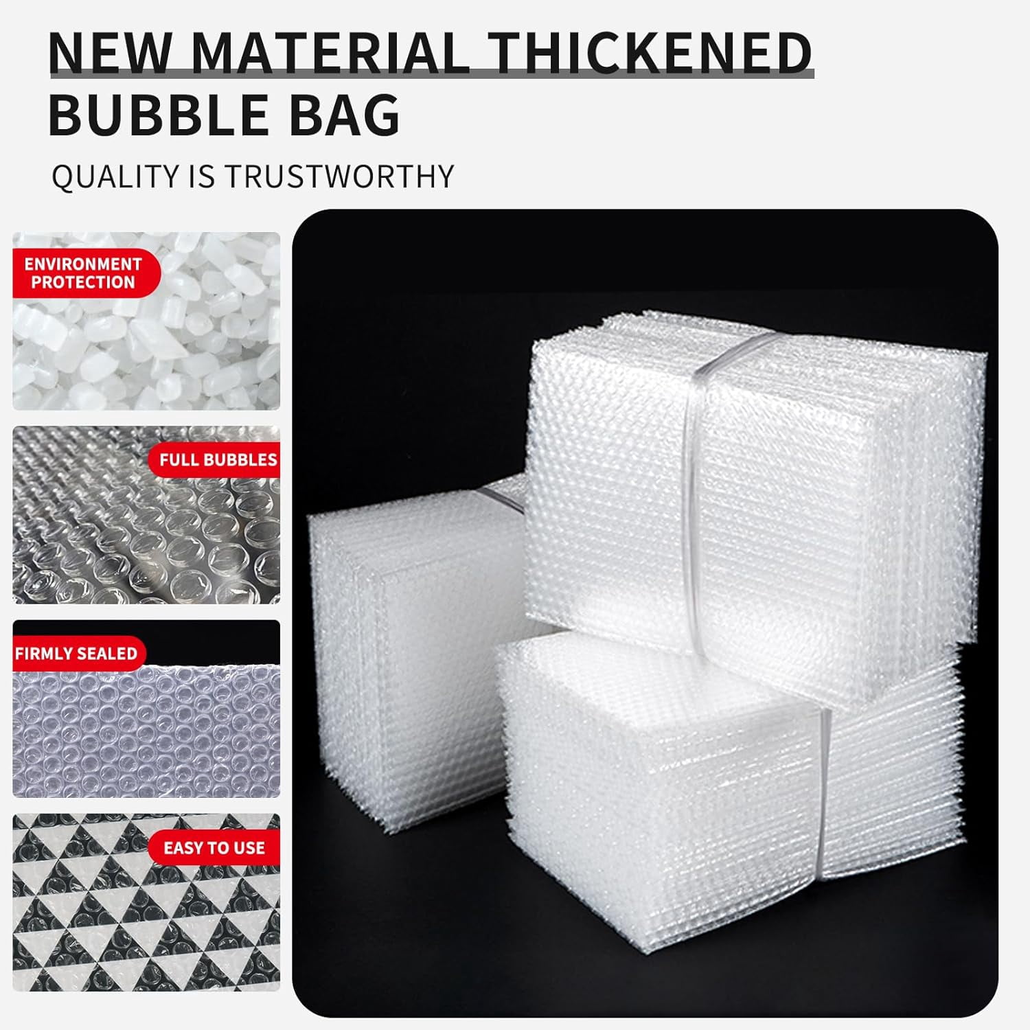 10 x 14 Inch Bubble Pouches Wrap 50Pcs Out Bags Double Walled Wrap Protective Cushioning Pouch for Packing Moving Shipping and Storage