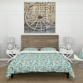 thumbnail image 2 of Designart 'Seamless Decorative with Birds, Berries' Nature Modern & Contemporary Duvet Cover Set, 2 of 4