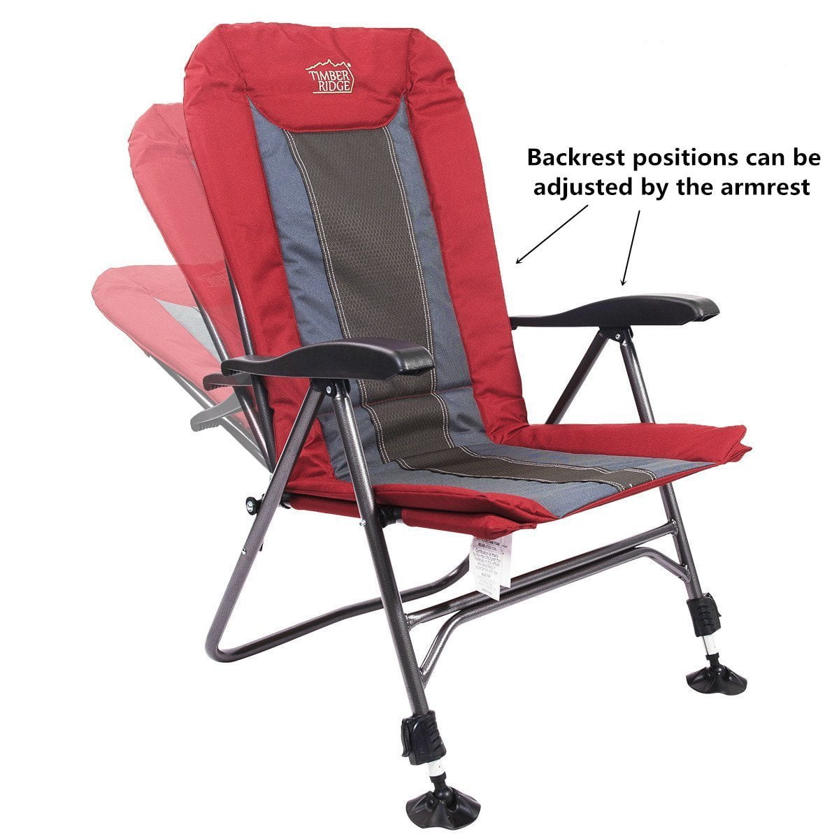 Timber Ridge Ultimate Outdoor Adjule Chair With Legs Timber Ridge Ultimate Outdoor Adjule Chair With Legs Supports 300lbs Com