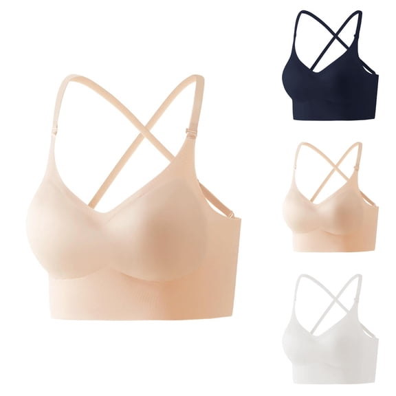 Sports Bras for Women Seamless Racerback Wireless Push Up Bralettes No Underwire Workout Yoga Bra
