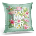 thumbnail image 1 of BSDHOME Tropic Tropical Flowers Summer Design Flamingo Graphic Exotic Spring Pillow Case Pillow Cover 20x20 inch, 1 of 1