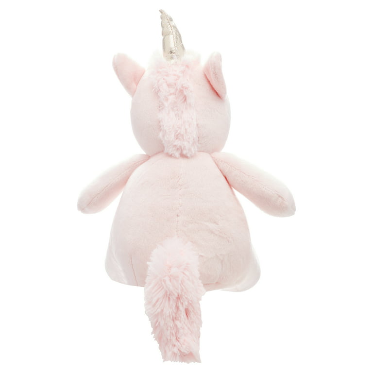 Dollar General Pink Fluffy Unicorn Plush Stuffed Animal Gold Sparkle Heart  Detai