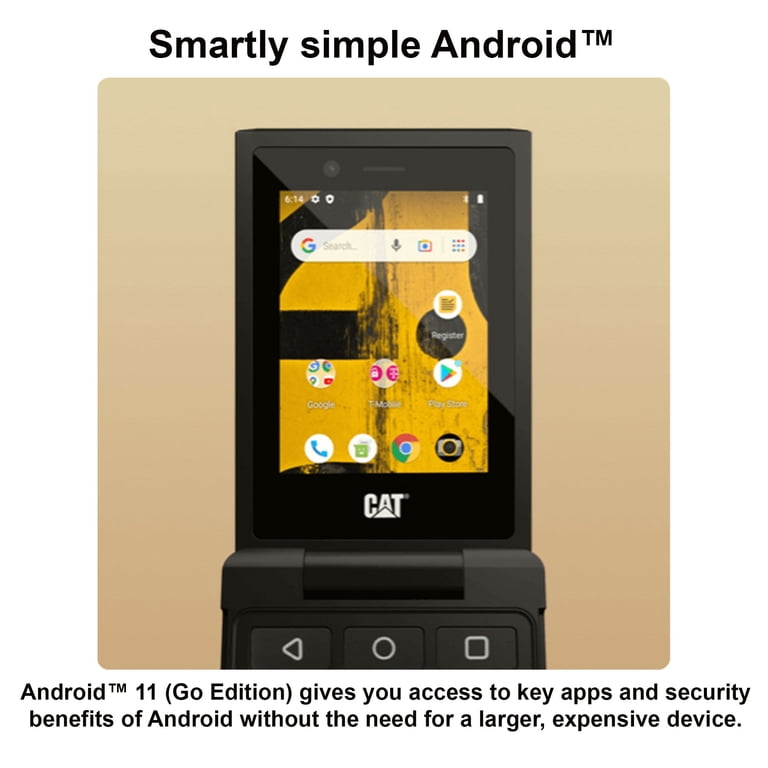 Cat S22 Flip Rugged Phone, 16GB, 2GB RAM, IP68, 4G LTE, T-Mobile