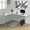 White, variant on Holaki Optimize Space with Black L-Shaped Computer Desk,Double Desktop Surfaces and Rolling CPU Holder,for Compact Rooms
