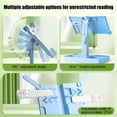 thumbnail image 5 of Adjustable Height Book Stand Reading Stand Multi Angle Desktop Book Holder Portable Reading Shelf with Expandable Panel Storage Base Clear Page Clips for Books and Tablets, 5 of 6