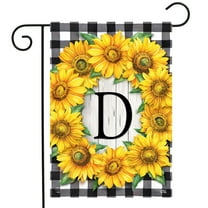 Briarwood Lane Sunflowers Monogram D Garden Flag