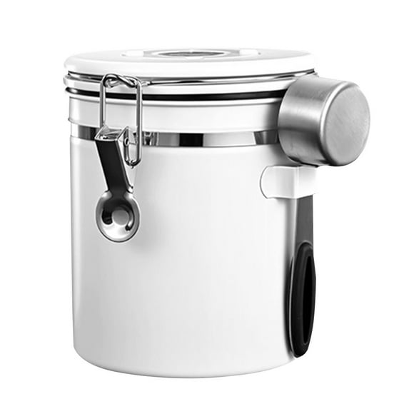 Countertop Canisters Kitchen White 1 Set 4.91X4.91X5.89in