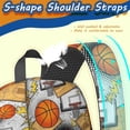 thumbnail image 5 of Basketball and Lightning White Pattern 17" School Backpacks for Teens,Waterproof Oxford Fabric,S-Shape Padded Straps for School,Travel,Hiking,Camping, 5 of 6