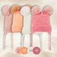 thumbnail image 3 of Wear Sierra Toddler Knitted Winter Beanie, Soft Stretch Hat, Unisex Light Pink, 0-18 Months, 3 of 3