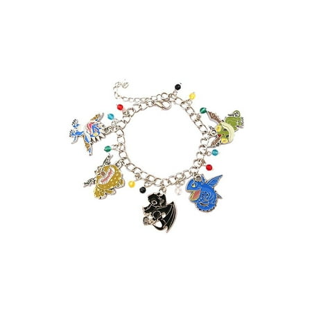- How To Train Your Dragon Silver Tone Cartoon Comic Logo Charm Bracelet w/Gift Box by Superheroes