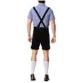thumbnail image 3 of Men's Beer Festival Party Suit Oktoberfest Halloween Adult Costume Shirt And Overalls Set, 3 of 4