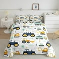thumbnail image 1 of Boys Cartoon Car Bedding Set King, Excavator Tractor Comforter Set for Kids, 1 of 6