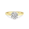 thumbnail image 3 of 3 Carat IGI Certified Round Shape Lab Grown Diamond Engagement Ring | 14K Yellow Gold | Mystic Secret Halo Lab Diamond Ring | FG-VS1-VS2 Quality Friendly Diamonds, 3 of 4