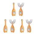 thumbnail image 2 of Soidarity 2 uds cepillo de para bebé portátil 2-12 años mordedor 360 grados en forma de U cepillo de de silicona para niños pequeños naranja Type1 NO1, 2 of 6