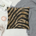 thumbnail image 2 of Awypu Tiger Texture Print Throw Pillow Covers Animal Skin Pattern Decorative Pillowcases Soft Cushion Covers for Sofa Couch Bed Home Decor 18x18in, 2 of 5