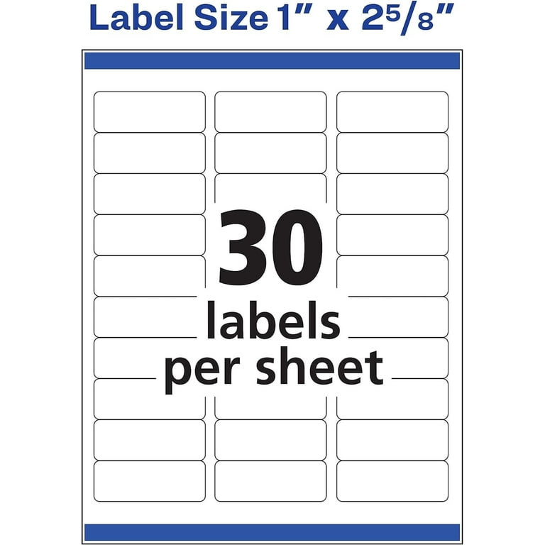 avery-18160-easy-peel-address-labels-with-sure-feed-templates-1-x-2-5-8-white-300-labels-pack-walmart-com for Free Printable Address Label Templates Avery 18160 Easy Peel Address Labels with Sure Feed Templates, 1 X 2-5/8, White, 300 Labels/Pack - Walmart.com for Free Printable Address Label Templates
