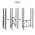 thumbnail image 7 of Origami 4 Pack Folding Steel Storage Rack, Adjustable Shelves, R2, Black, 7 of 7