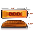 thumbnail image 4 of 3X 3 LED 3.9Inch Car Truck Side Marker Light Tail Rear Indicator Marker 10-24V for Trailer Rv Boat Lorry, 4 of 9