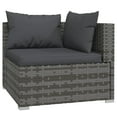 thumbnail image 5 of vidaXL 10 Piece Patio Lounge Set with Cushions Poly Rattan Gray, 5 of 7