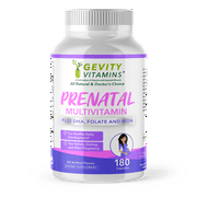 Prenatal Multivitamin by Gevity Vitamins for Women  - Mother & Baby Care - Omega 3, D3 with DHA, Folic Acid and Iron, before, after and During Pregnancy, 180 Ct