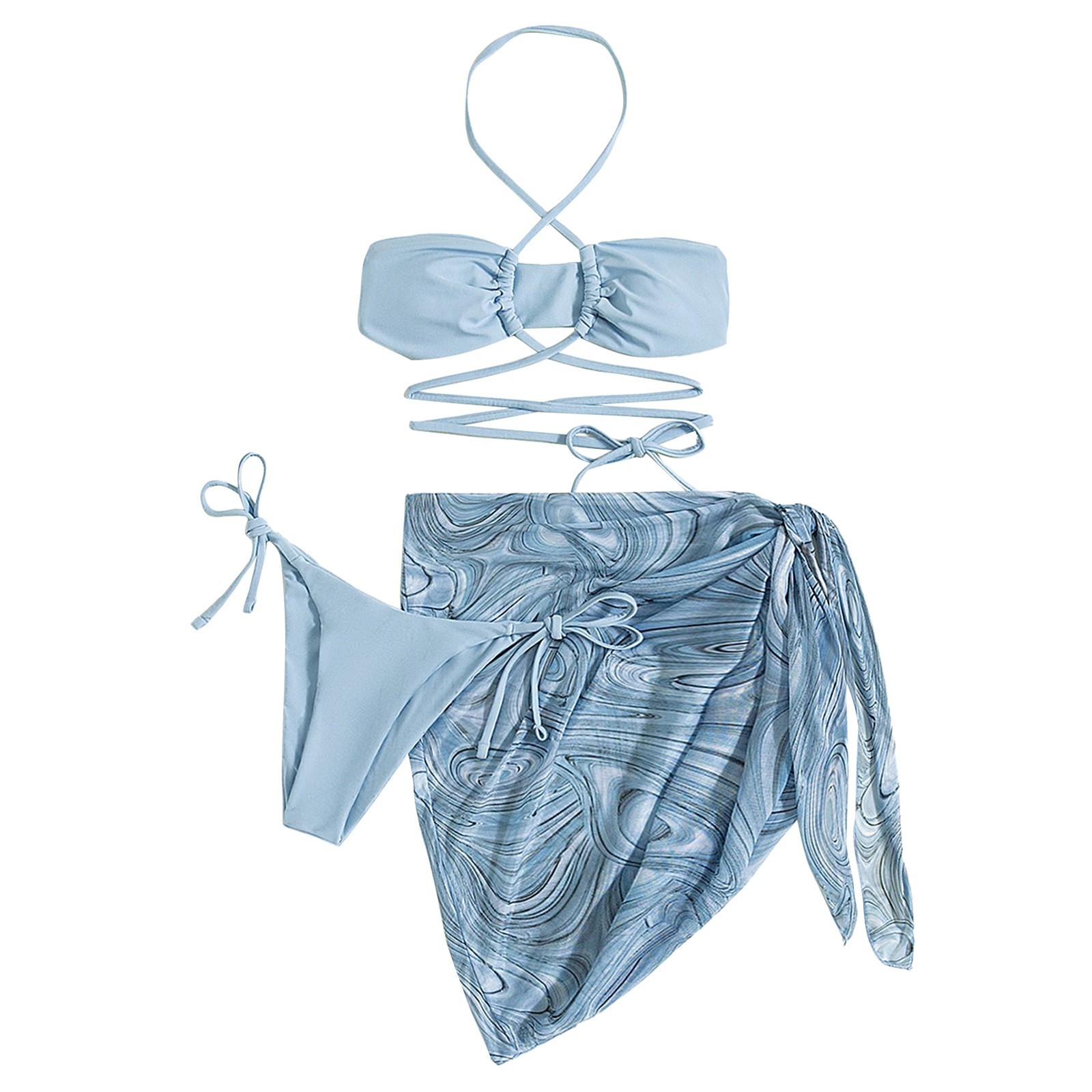 Non Binary Long Swim Tops Women with Bra A Three Piece Bathing Suit