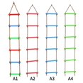 thumbnail image 3 of 6 Rungs Indoor Outdoor Climbing Rope Ladder Children Kids Sport Rope Swing Safe Garden Fitness Toys Equipment, 3 of 8