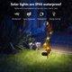 thumbnail image 4 of Lámpara solar para césped, artesanía, enchufe de tierra de hierro, luz de 600 mAh, decoración de jardín (mariposa), 4 of 7