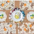 thumbnail image 4 of Binwennn Napperon de Pâques Lin Imprimé Lapin Napperon Décoration de Table de Salon Napperon Isolant Table pour Table Ronde 4 Pcs Ensemble de Table à Manger en Osier pour 4 Moderne Rond Moderne, 4 of 5