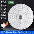 thumbnail image 2 of Foco LED empotrable de techo, ultrafino, CA 110 V, 220 V, 5 W, 9 W, 12 W, 15 W, 18 W, CC 12 V, 24 V, panel de luz LED redondo, 2 of 5