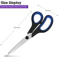 thumbnail image 3 of 3-Pack 8" Heavy Duty Scissors with Ultra Sharp Blades and Comfort Grip Handles - For Office, Sewing, Handcraft Workshop, Home and Crafts, Etc, 3 of 5