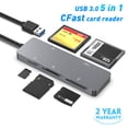 thumbnail image 2 of Lector de tarjetas con puertos USB 3.0 5 en 1 para CFast/CF/XD/Secure Digital/TF, 2 of 9