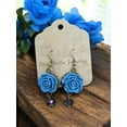 thumbnail image 4 of Rose Flower Earrings | Victorian Romantic Floral Jewelry | Assorted Colors, 4 of 11