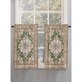 thumbnail image 3 of Boho Kitchen Curtains 45 Inches length, Green Brown Ethnic Tribe Abstract Vintage Western Window Treatment Curtain Drapes, Lightweight Window Panels for Living Room Bedroom, 52"x45", 2 Panels, 3 of 7