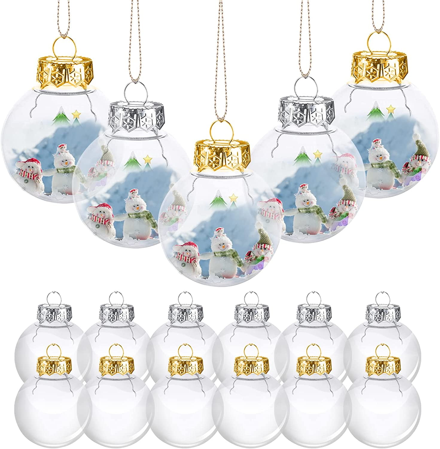 Sea Team 80 Mm / 3.15 Pouces Boule De Noël Transparente Ornements