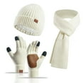 thumbnail image 2 of Eoperou 3-Piece Unisex Winter Warmth Set: Thick Knit Beanie, Scarf & Gloves - Enhanced Grip Gloves, Elastic Ear Flaps, Windproof for Outdoor Cycling & Winter Activities, 2 of 8