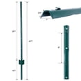 thumbnail image 3 of Fence Posts 4Feet - 10Pack, Heavy Duty Metal Fence Post with U-Channel, Steel Fence U-Post for Holding Garden Wire Fence, Corner Posts etc., 3 of 13