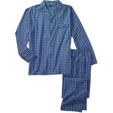 Hanes - Men's Plaid Woven Pajama Set